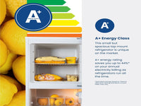 KIC 170L Top Freezer Fridge White