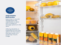 KIC 170L Top Freezer Fridge White