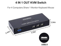 4 Port Manual Vga Kvm Switch