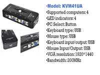 4 Port Usb 2.0 Kvm Switch