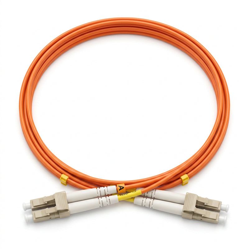 ZATECH LC to LC OM2 multimode duplex fibre optic patch cable, 1.5m orange