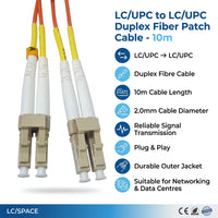 FIBRE Patch Cable LC/LC 10M Single Mode