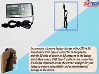 LENOVO Laptop Charg 20V-4.5A Usb Type