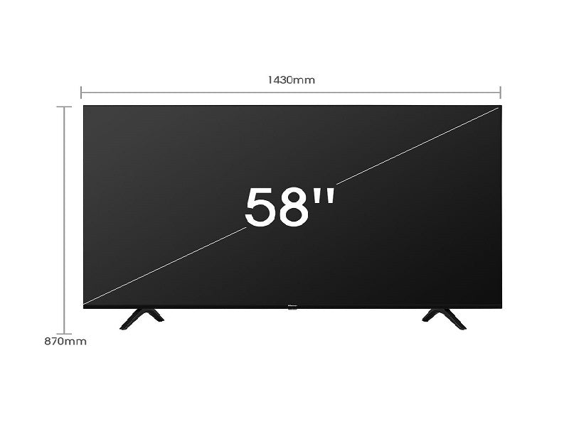 HISENSE 58" 4K Uhd Smart Led Hdr Dts