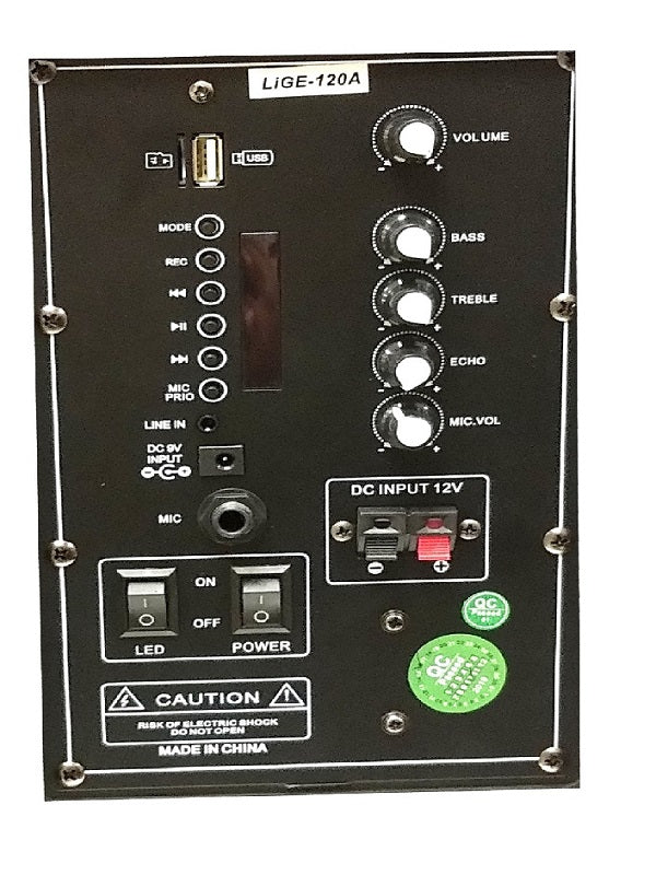 12" Trolly Speaker Wireless +Mic+Remote