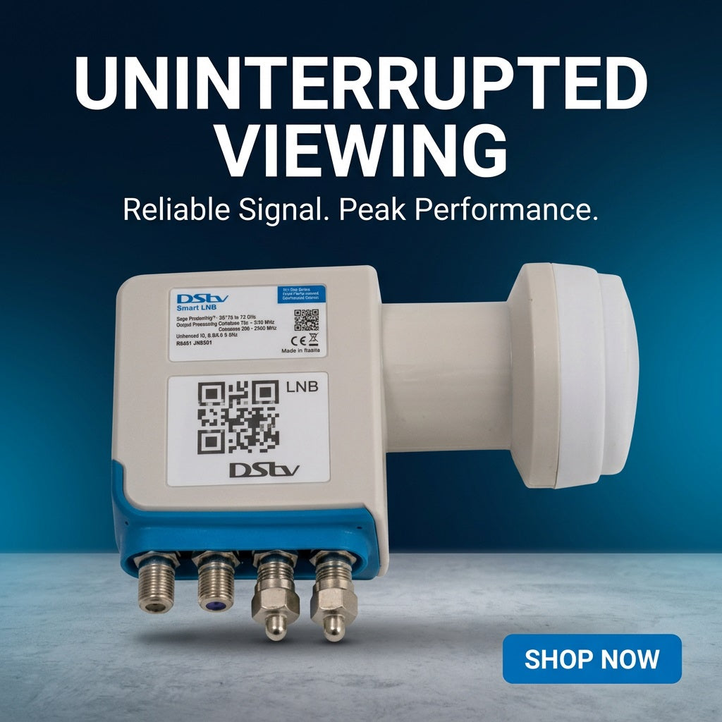DStv Smart LNB LMX501i 4-Port - 3 UniCable + 1 Universal Output, 30 User Bands, for Explora & XtraView – view 4