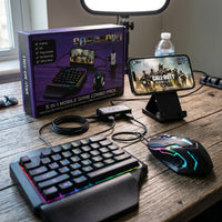 Havit M9 5-in-1 Mobile Gaming Keyboard & Mouse Combo Pack - RGB Set with Stand & Cable – view 3