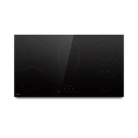 Midea 90cm ceramic hob top-down view showing five cook zones and digital touch controls