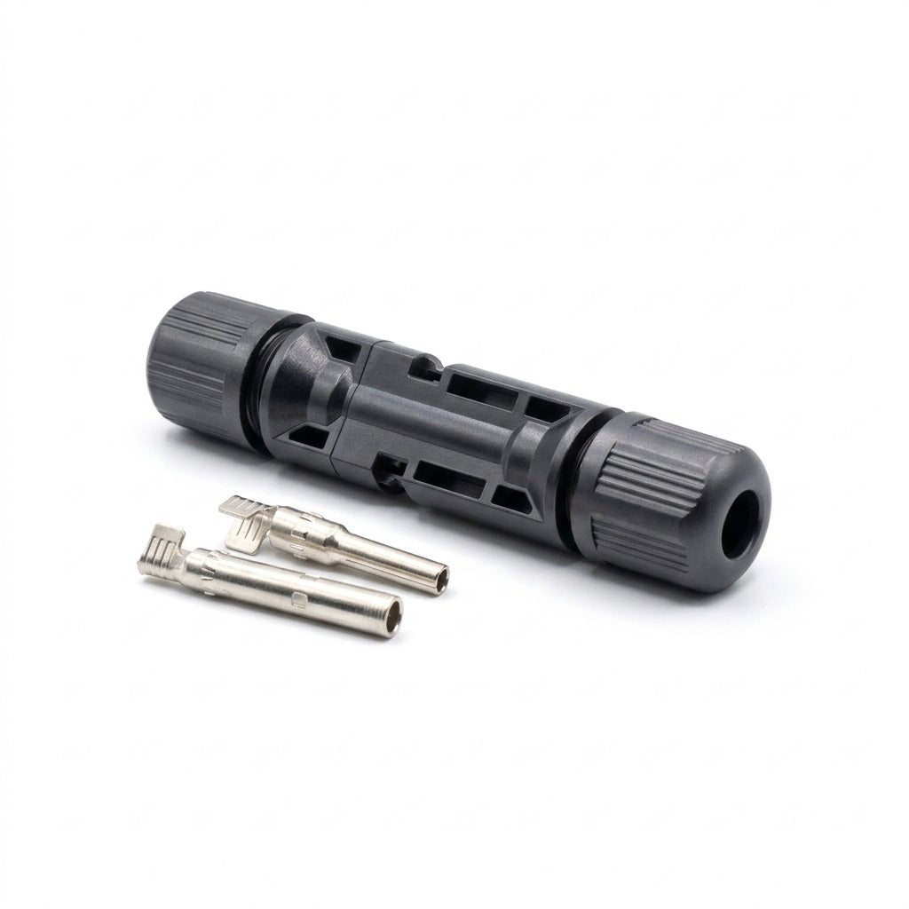 MC4 Solar PV Connector Set - Male & Female Connectors with Crimp Contacts for Solar Panel Cables (MC4-CONNECTOR)