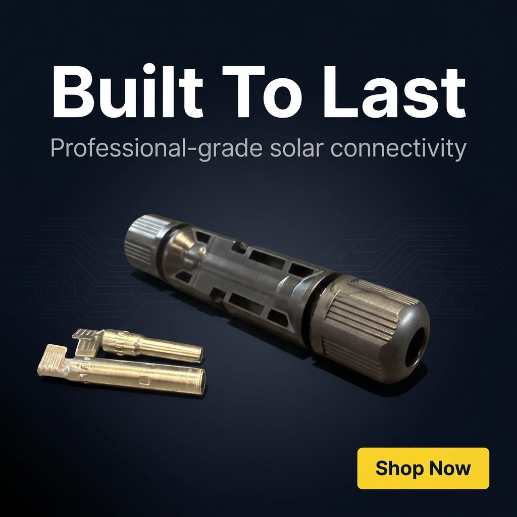 MC4 Solar PV Connector Set - Male & Female Connectors with Crimp Contacts for Solar Panel Cables (MC4-CONNECTOR) – view 4