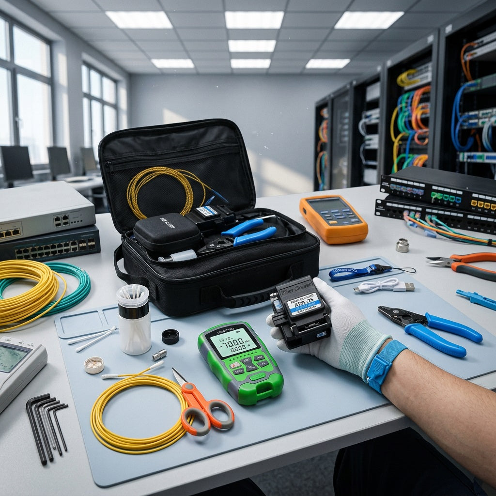 COMPTYCO MC70-15MW and AUA-7S fibre optic tool kit with cleaver and visual fault locator (view 3)