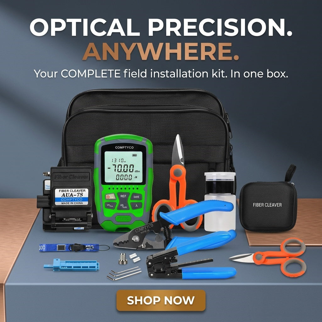 COMPTYCO MC70-15MW and AUA-7S fibre optic tool kit with cleaver and visual fault locator (view 4)