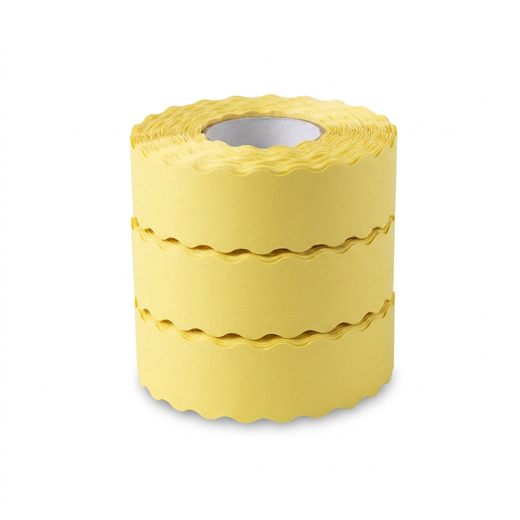 Kendo 22x12mm Price Marking Labels Yellow - Non-Permanent Pricing Gun Labels