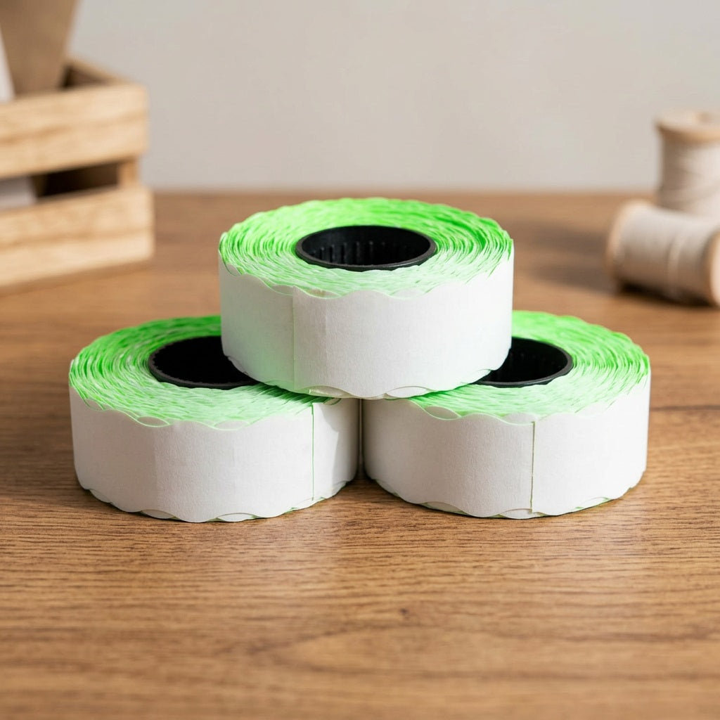 METO ME2216 Neon Green Price Label Rolls – view 3