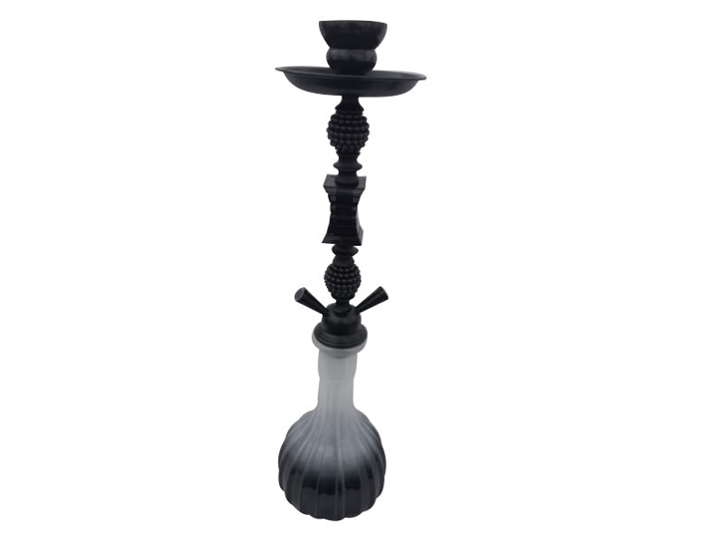 MEDIUM Nareen 2 Pipe Hookah Balck  -Fl
