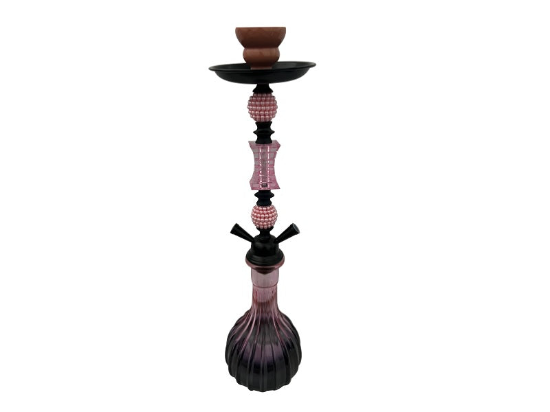 MEDIUM Nareen 2 Pipe Hookah Pink  -Fl