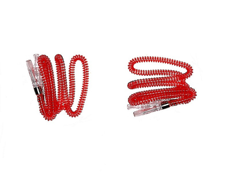 MEDIUM Nareen 2 Pipe Hookah Red  -Fl