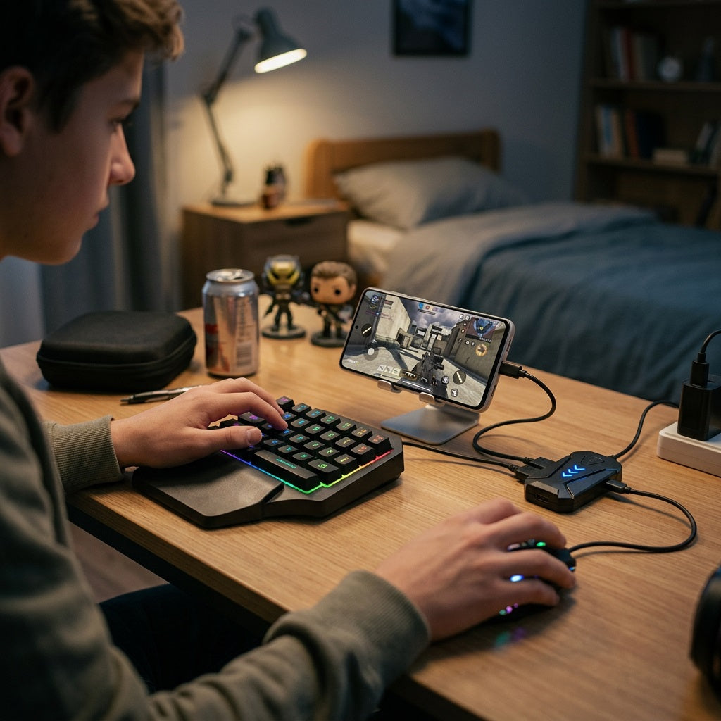 Havit MIX-LITE+ 4-in-1 Mobile Gaming Keyboard & Mouse Combo - RGB Set for Android – view 2