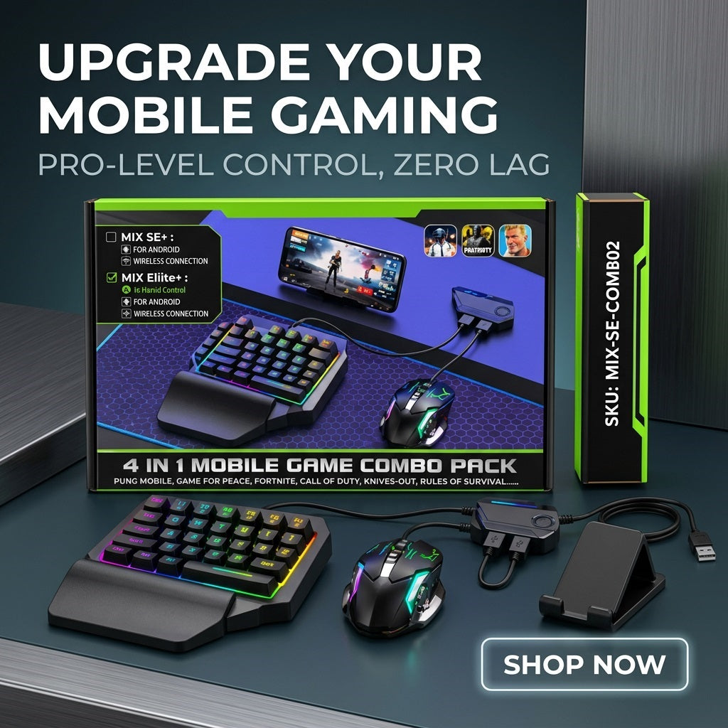Havit MIX SE 4-in-1 Mobile Gaming Keyboard & Mouse Combo 2 - RGB Set for Android – view 4