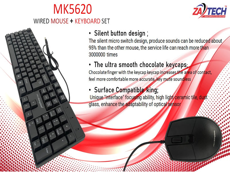 MICROKINGDOM Wired Combo Keyboard