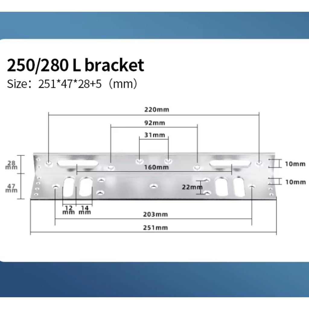 L Bracket for 280KG Magnetic Lock