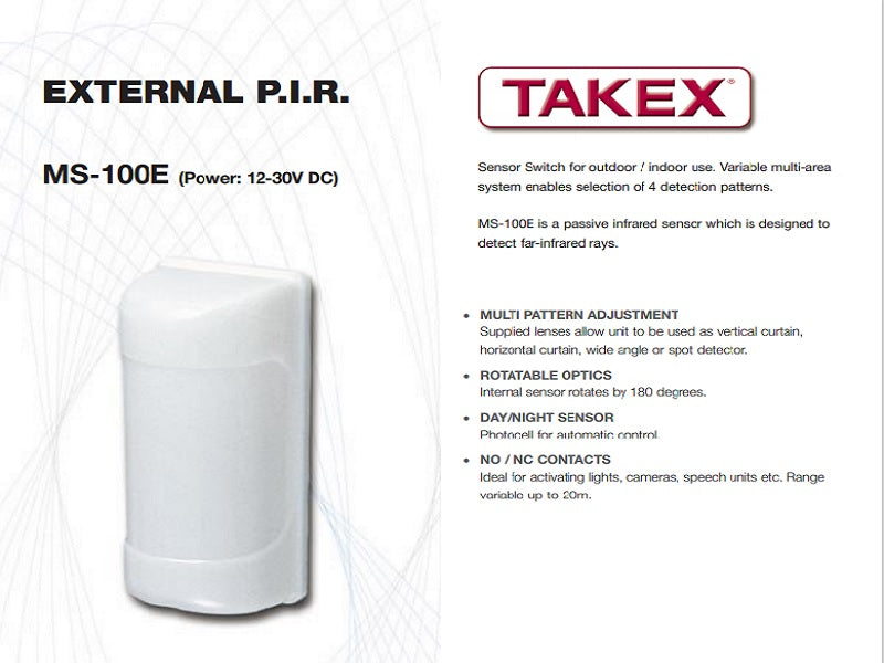 TAKEX Ms-100E Long Range 20M Multi Patte