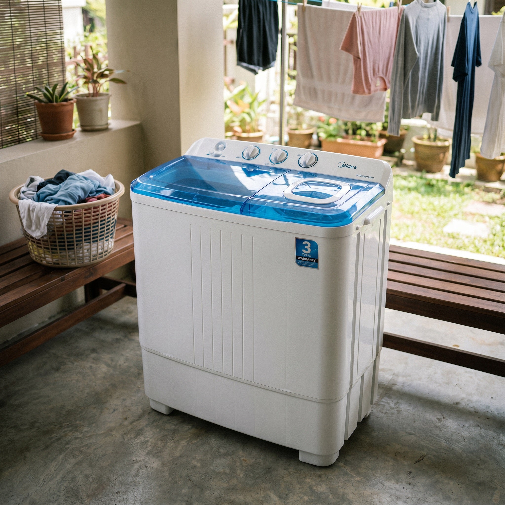 MIDEA 18KG WASHING MACHINE PUMP TWIN - W