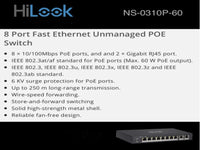 Hilook 8Port 100Mbps Network Poe Switch
