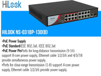 Hilook 16 Port 100Mbps  Poe Switch