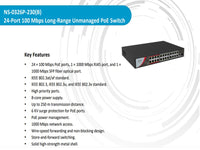 Hilook 24 Port 100Mbps  Poe Switch