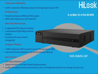 Hilook 4Ch 1U Nvr With 4 Poe