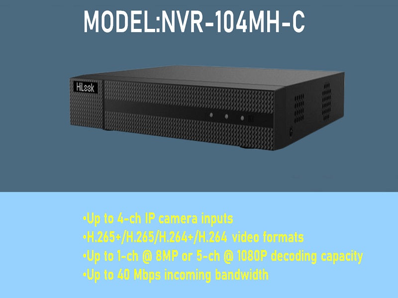 Hilook 4Ch 1U 4K Nvr No Poe
