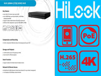 Hilook 8Ch 1U 4K Nvr With 8 Poe