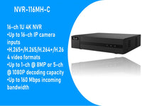 Hilook 16Ch 1U 4K Nvr No Poe