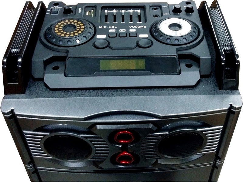 10" X 2 Trolly Spk  Wireless +Mic+Remote
