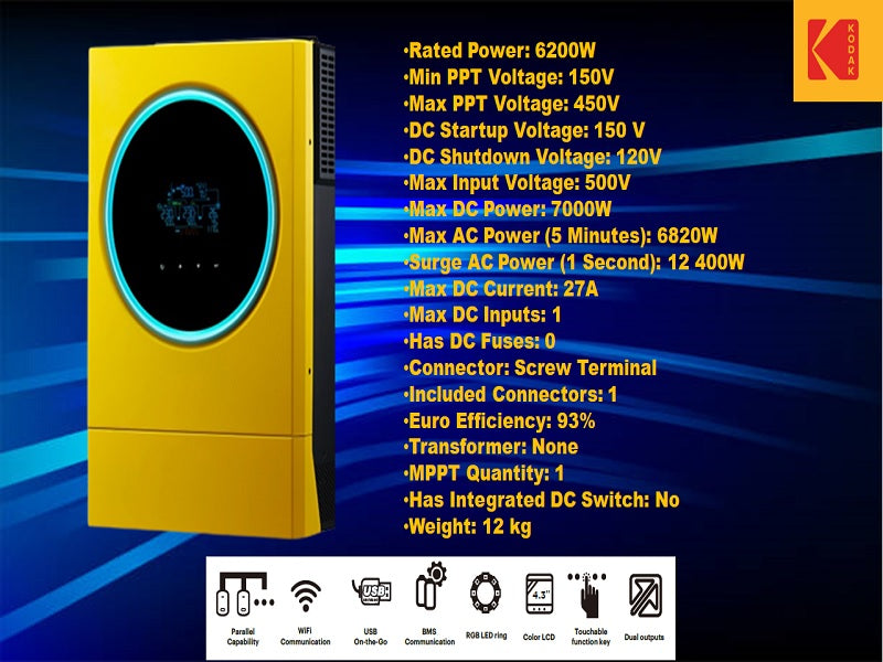 KODAK 6.2Kw 48V Solar Off-Grid Inverter