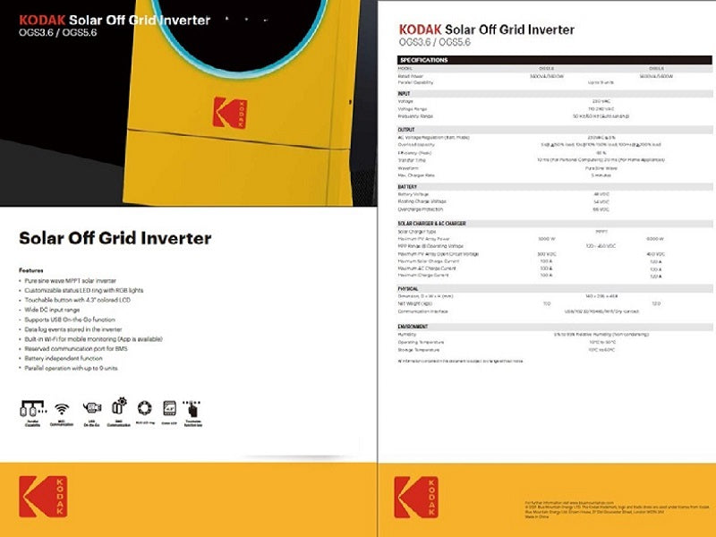 KODAK 5.6Kw 48V Solar Off-Grid Inverter