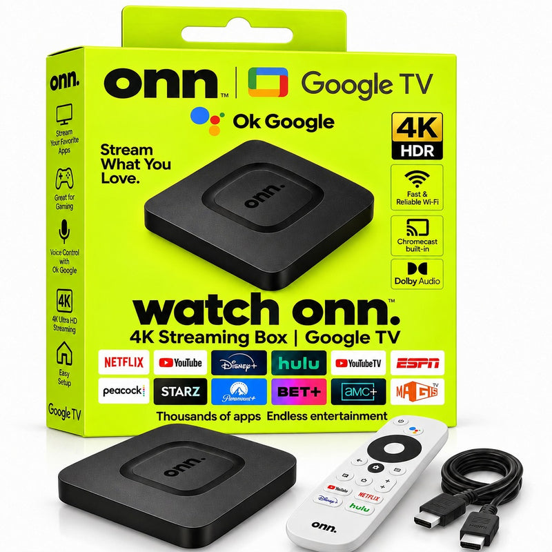 onn. 4K Android 15 TV Box 8GB RAM 128GB