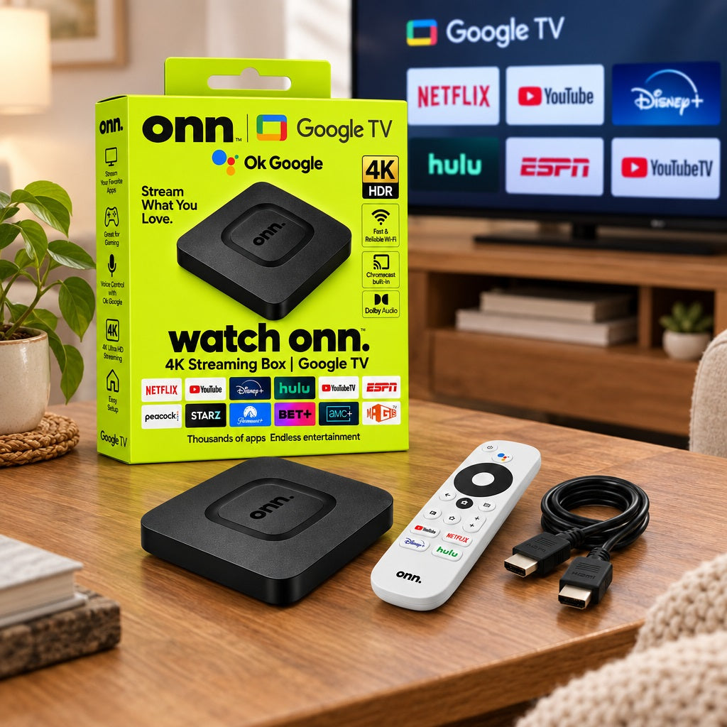 onn. 4K Android 15 TV Box 8GB RAM 128GB