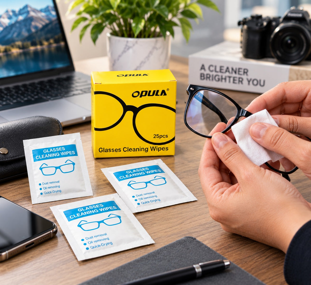 Opula Glasses & Lens Cleaning Wipes– 25p