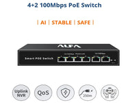 ALFA 6 Port 65W Smart Poe Switch