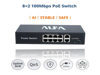ALFA 10 Port 120W Smart Poe Switch