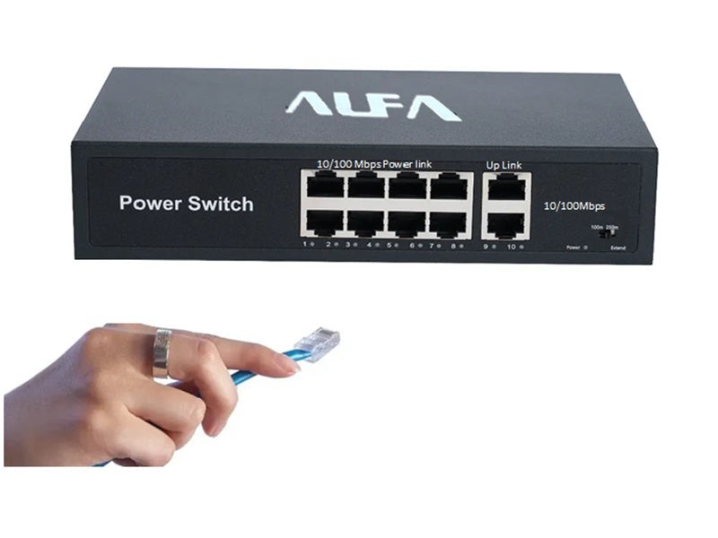 ALFA 10 Port 120W Smart Poe Switch