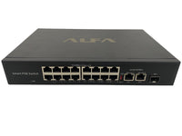 ALFA 19 Port 250W Smart Poe Switch