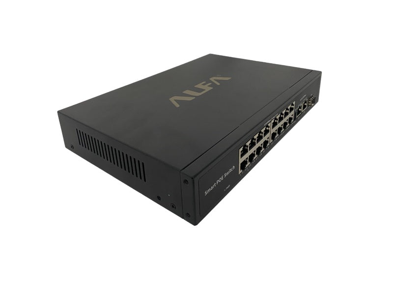 ALFA 19 Port 250W Smart Poe Switch
