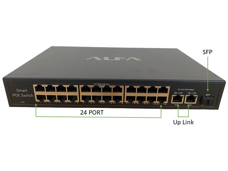ALFA 27 Port 3000W Smart Poe Switch