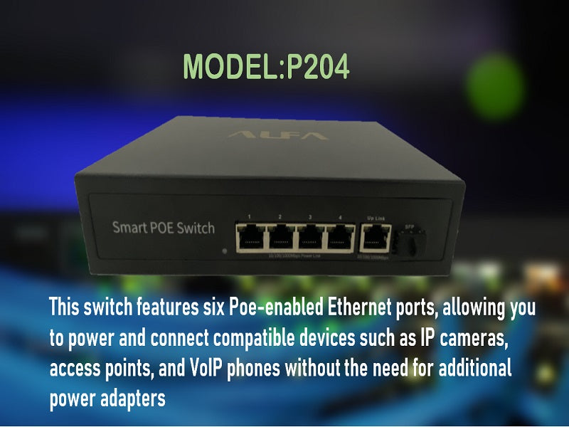 ALFA 6 Port 65W Smart Poe Gigabit Switch