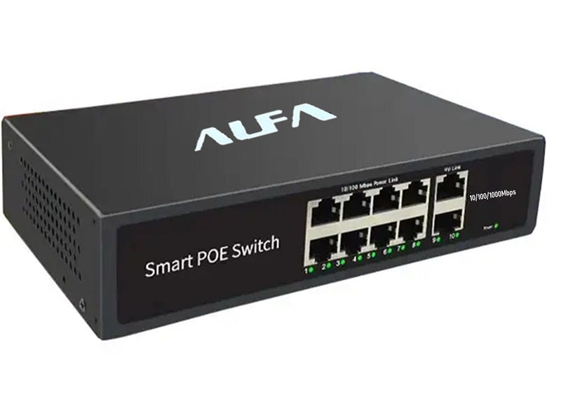 ALFA 10Port 120W Smart Poe Switch