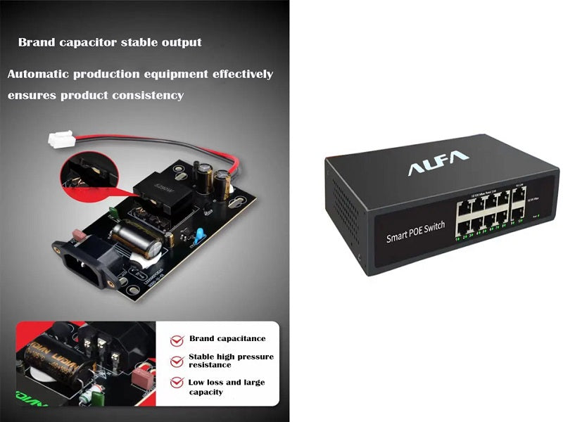 ALFA 10Port 120W Smart Poe Switch