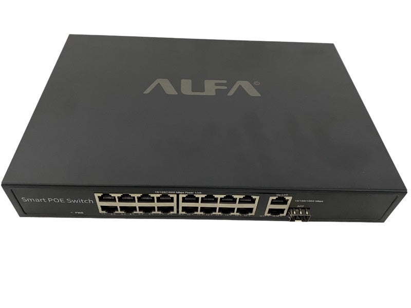 ALFA 19 Port 300W Smart Poe Switch